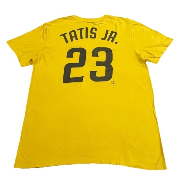 Nike San Diego Padres MLB T-Shirt Size Yellow/Black Small EUC FERNANDO TATIS JR - Picture 3 of 4